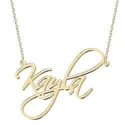 UMAGICBOX Personalized Kayla Name Necklace 18K Gold