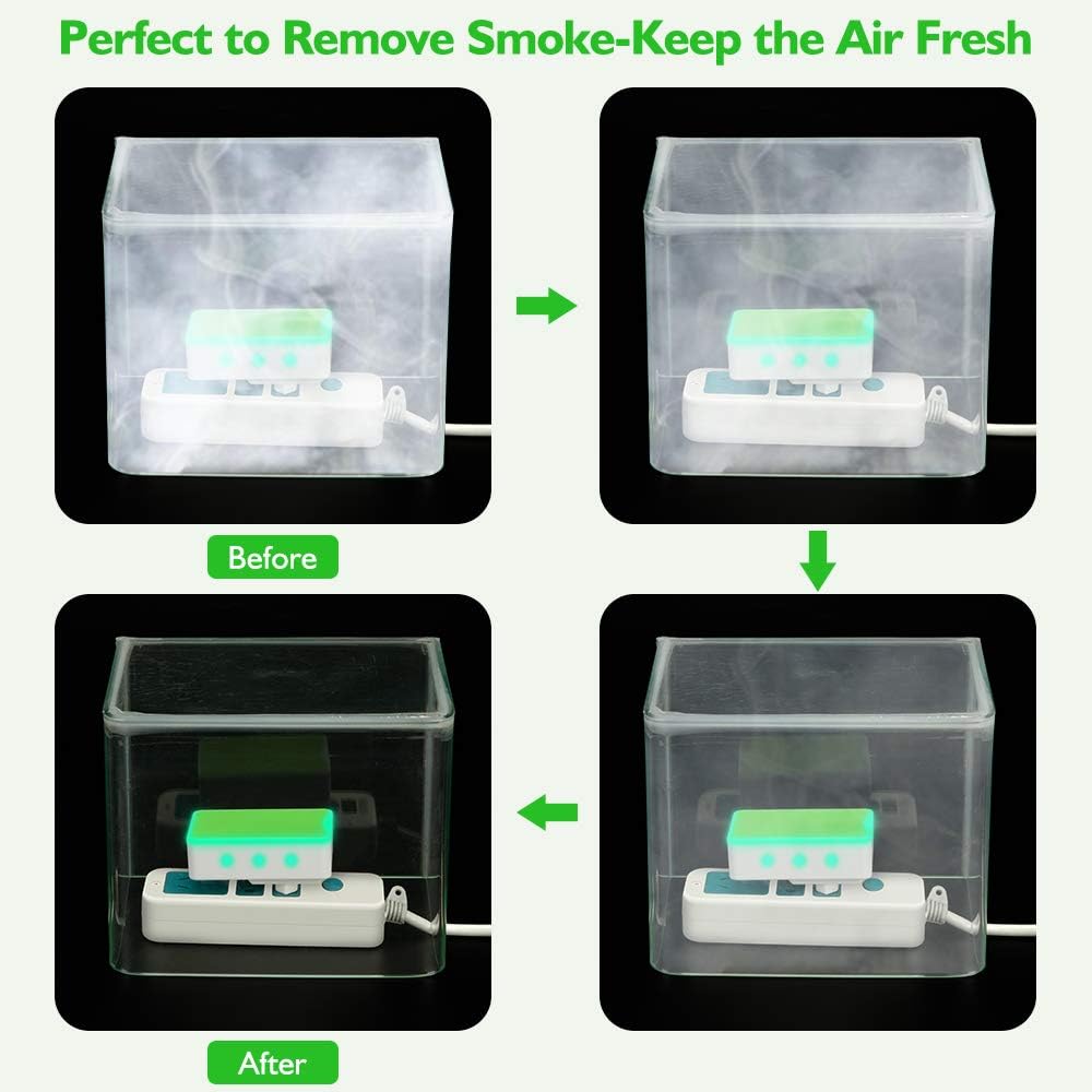 Air Purifier,Air Purifier for Home and Smoke and Office Pets Odor, Direct Plug-in Portable Ionic Air Purifier Travel-Size Smoke Purifier: Kitchen & Dining