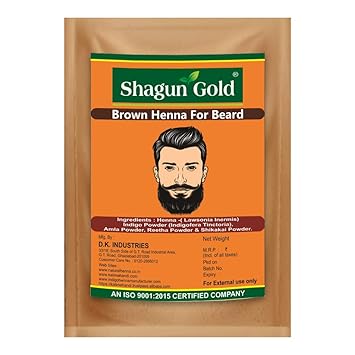 Shagun Gold Beard brown color cover your Gray Mustache For Men 100gm