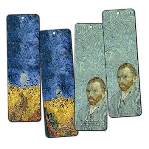 image for Creanoso Van Gogh Bookmarks (12-Pack) - Starry Night - Sunflowers - Ir