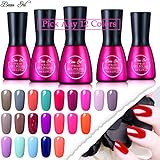 UV LED Soak off Gel Nail Polish Kit Manicure Lacquer Non-toxic Nails Art Set DIY at Home Beau Gel Pick Any 12 Colors 7ml