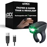 DEX FingerLight Wearable Finger LED Flashlight | Headlamp &amp; Glove Light Alternative &bull; USB-C Rechargeable &bull; Hunting &bull; Aviation &bull; Pilots &bull; Mechanics &bull; HVAC &bull; DIY &bull; Electricians
