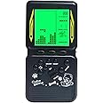 HLF Retro Brick Game Console Large Screen with Green Backlight Built-in 23 Multi-Mode Block Games Classic Nostalgia Speed and Difficulty Adjustable Powered by 2 AA Batteries (Black)