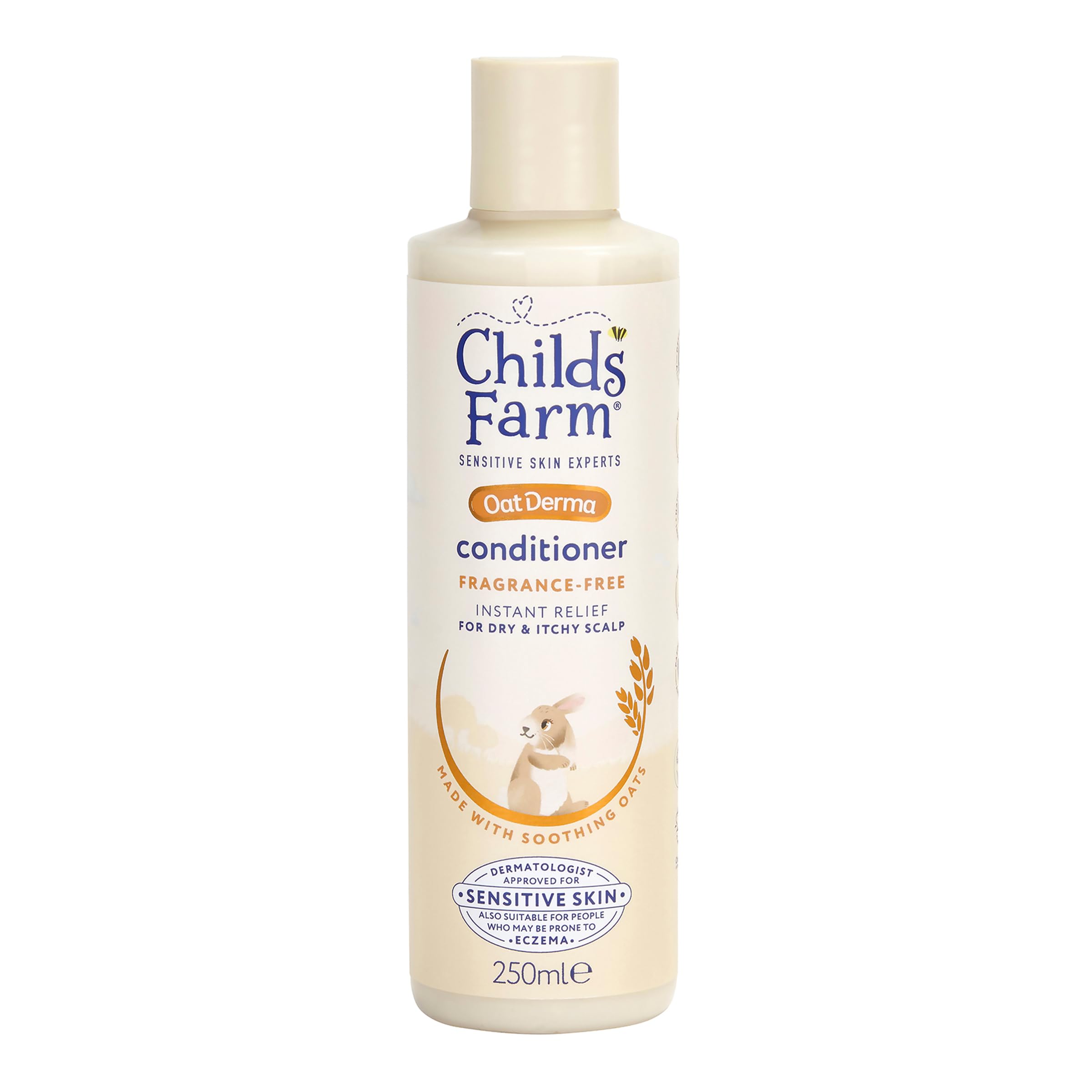 Childs Farm OatDerma Hair Conditioner, Fragrance and Tear Free, Soothing for Sensitive Skin and Scalp, Baby, Kids, 250ml