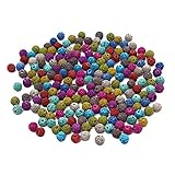 IDS Lava Beads Rock Stone for Jewelry Making Findings Accessories Essential Oil Diffuser,8MM(Mix Color)