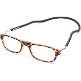 Calabria Snap Magnetic Bridge Front Connect L-XL Reading Glasses Clear or Blue Light Lens Men Women Around Neck Hang Readers
