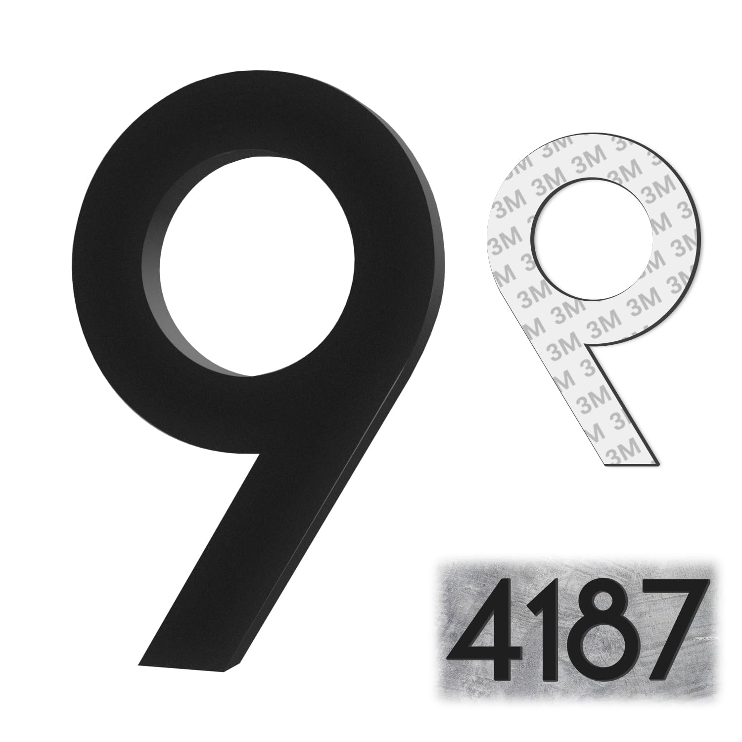 4 Inch House Numbers, Self-adhesive Mailbox Numbers