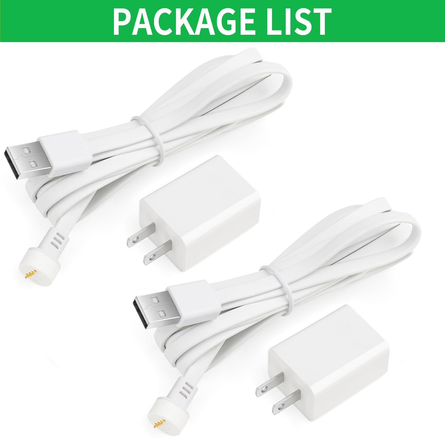 2Pack Power Adapter Compatible with Google Nest Cam Outdoor or Indoor, Battery - 6.5ft/2m Weatherproof Outdoor Charger Cable Power Your Camera Continuously- White