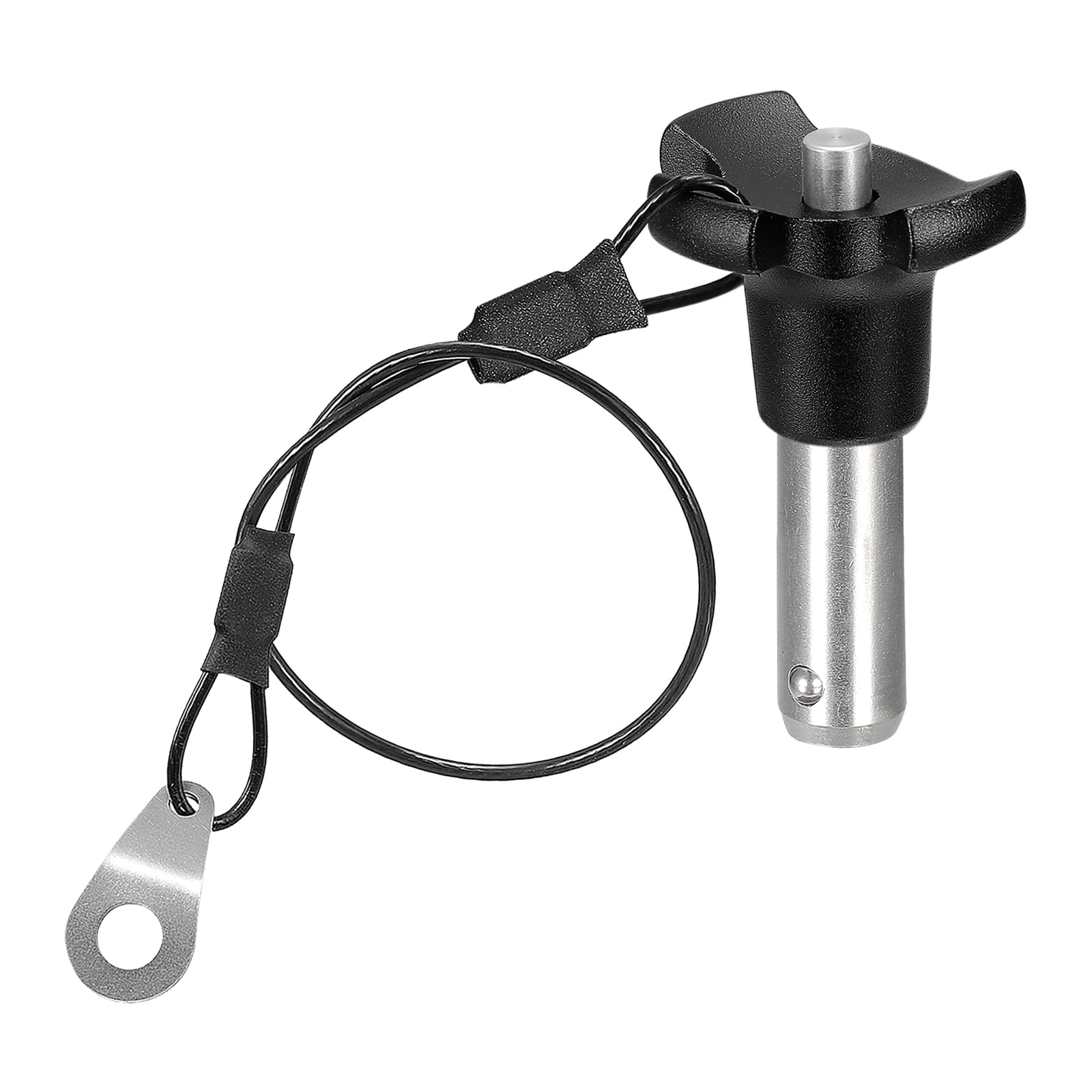 DTGN 12mmx25mm(DxL) Quick Release Pin - Good for Quickly Connecting Hooking Up Components - 304 Stainless Steel Triangular Push-Button Ball Locking Pins with Wire - Silver