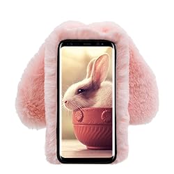 LCHDA Rabbit Case for Samsung Galaxy S8, Cute 3D