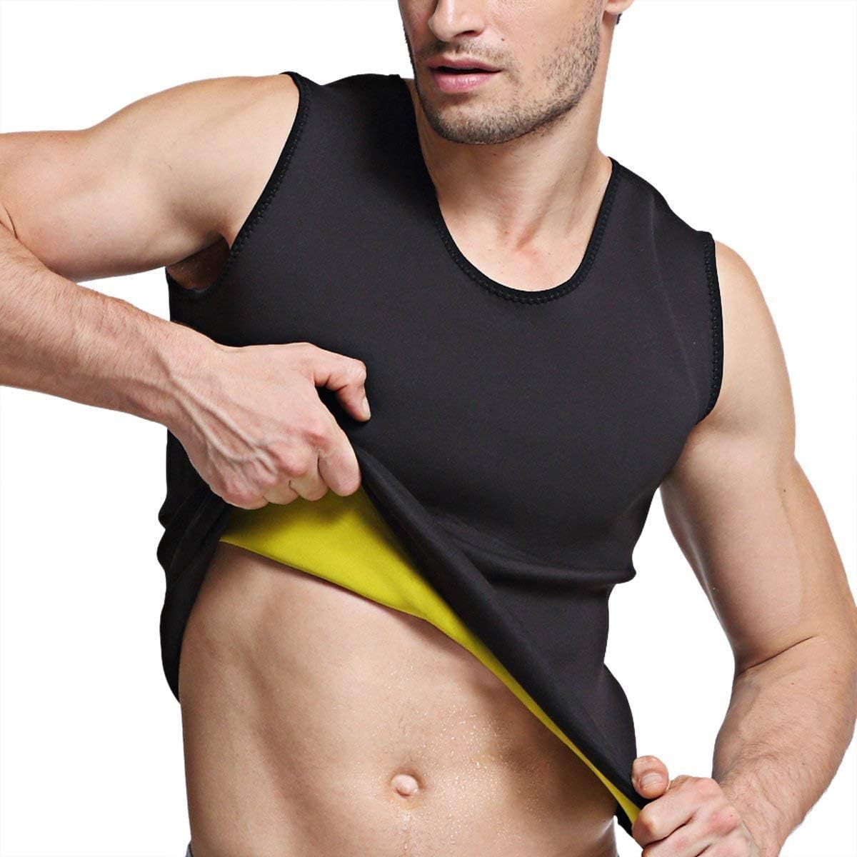 MartiountMen Sauna Sweat Vest Body Shaper Vest Hot Neoprene Corset Waist Trainer Top Shapewear Slimming Shirt Workout Suit for Weight Loss