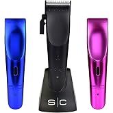 StyleCraft Ergo Professional Microchipped Magnetic Clipper with 5 Guards | Up To 10000 RPM, Black Diamond DLC Blade, Up To 2-Hr Runtime, Zero-Gap, 3 Housings, Quiet, 3 Interchangeable Lids