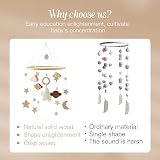 Promise Babe Baby Wind Chimes Moon Stars Mobile Handmade Crochet Wood view 3