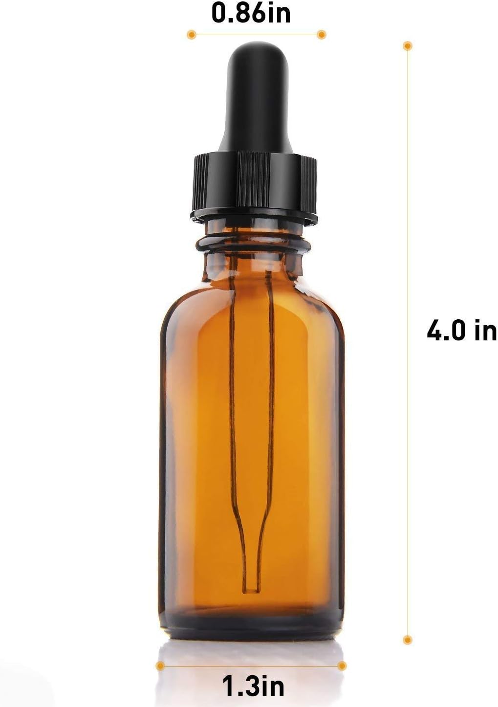 Yesker Amber Glass Bottles for Essential Oils with Glass Eye Dropper 30 ml (1oz) for Essential Oils, Chemistry Lab Chemicals, Colognes & Perfumes (12 Pack): Industrial & Scientific