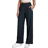 CRZ YOGA Lightweight Drapey Wide Leg Casual Pants for Women 30" - Flowy Travel Work Loose Fit Summer