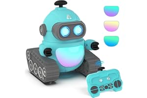 GILOBABY Robot Toys for Boys, Rechargeable Remote Control Robot Toy for Kids, Programmable RC Robots with LED Eyes, Flexible Head & Arms, Dance Moves, Music, Birthday Gifts for Boys Ages 3+ Years