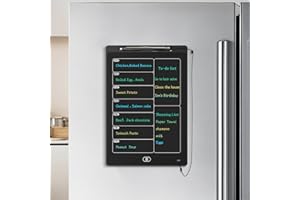 ONBUWWS Magnetic Weekly Chore Chart for Adults, 9.8”×6.7” Small to Do List Dry Erase Board for Fridge Grocery Shopping Kitchen Menu Planning Whiteboard Refrigerator Digital Notepad Blackboard Meal Planner