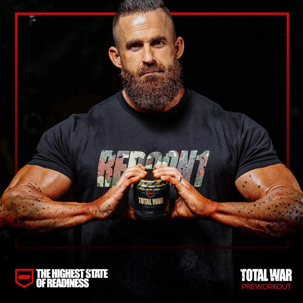 Redcon1 Total War - Pre Workout Powder, 30 Servings, (Sour Gummy) Boost Energy, Increase Endurance and Focus, Beta-Alanine, 350mg Caffeine, Citrulline Malate, Nitric Oxide Booster - Keto Friendly: Health & Personal Care