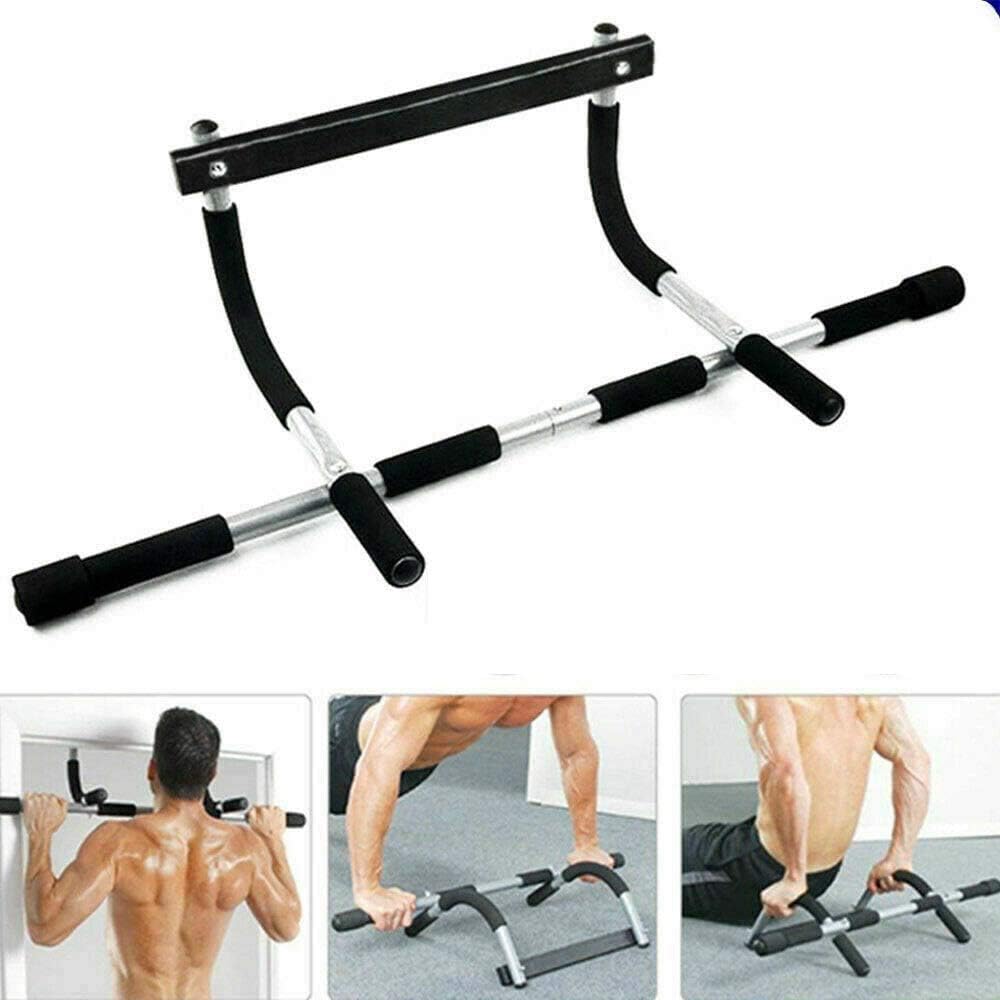Tesnatevy Pull Up Bar Iron Pull Up Sit Up Door Bars Pull-Up Horizontal Bar Home Gym Fitness Exercise Chin Up Bar for Doorway Workout