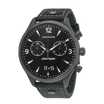 Movado Heritage Black Dial Mens Chronograph Watch 3650029