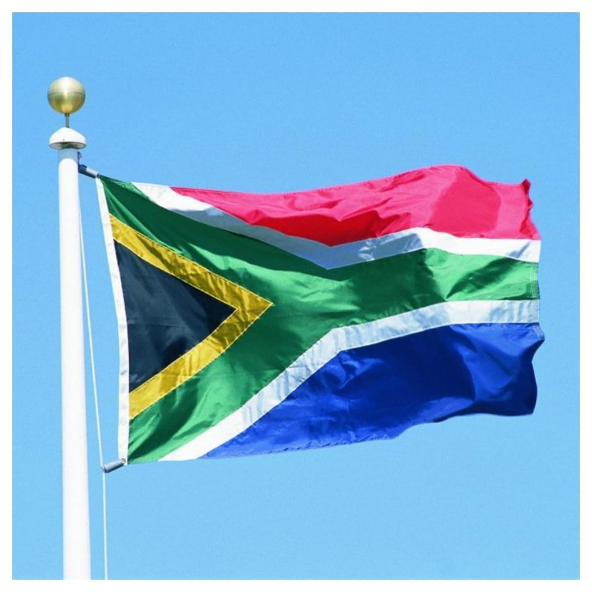 3x5 Ft (90 X 150cm) South Africa Flag Large Flag of South Africa with 2 Brass Grommets South African National For Party Festival Celebration Sport Activities Garden Home Indoor Outdoor Decoration