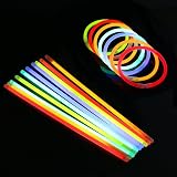 Vicloon 100 Glow Sticks with Connectors Neon Party Lights for Bracelets view 5