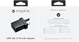 ZAGG mophie 20W Fast Charging Wall Adapter USB-C for Smartphones UK Black view 2
