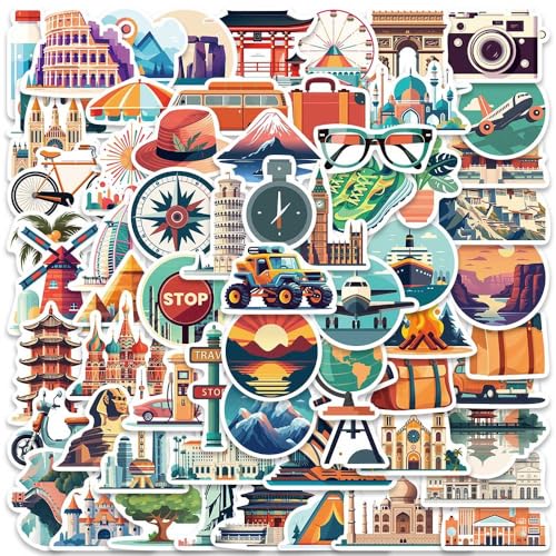 World Travel City Aesthetic Stickers
