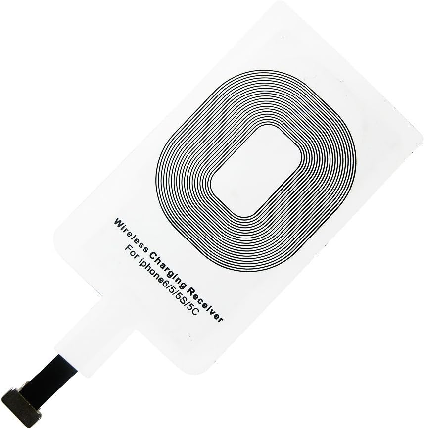 Leotu Universal Qi Standard Wireless Charging Receiver Module Patch for Iphone 5S/5/5C/6S/6SPlus/6SPlus - Micro USB Interface Port, White