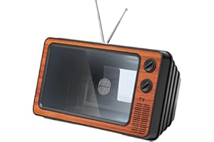 Generic 11 Inch Retro TV Amplifier, Phone Screen Magnifier, 3D Phone Screen Magnifier, Small Amplifier for All, red Wood