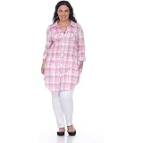 Plus Size Piper Plaid Tunic Blue 