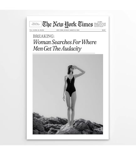 Dazzlewall Wandbild Better Late Than Ugly - 30x40cm Leinwand Druck, Schwarz-weiß Design