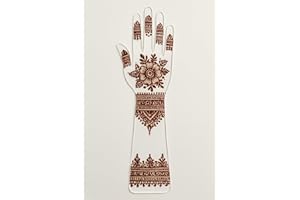 HIREDIT Acrylic Practice Hand 2 side for Henna, Temporary Tattoo, and Nail Art, Gift for Women, Daughter for Crafts, DIY, – Flat, Flexible, 15"x5", 3mm Thick