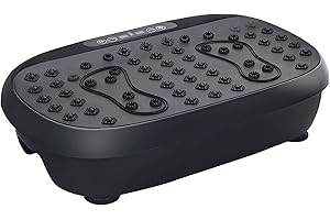 EILISON Atom Vibration Plate Exercise Machine - Full Body Vibration Fitness Platform Equipment for Home & Travel Workout, Weight Loss, Toning & Wellness - Max User Weight 250lbs