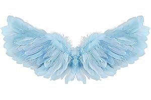 XIAXAIXU Kids Girls Feather Fairy Wings Princess Stage Show Halloween Costume Angel Wings with Crown and Wand Party Dress Up