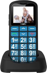 ukuu Big Button Mobile Phone for Elderly – SOS Button, 14mm Keys, 108dB