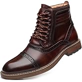Arkbird Mens Chelsea Boots, Stylish and Comfort Leather Chukka Ankle Boots with Zipper