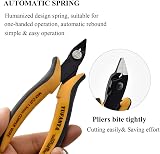 YUFANYA 5pcs Micro Wire Cutter Flush Cutters Soft Grip Diagonal Pliers view 2