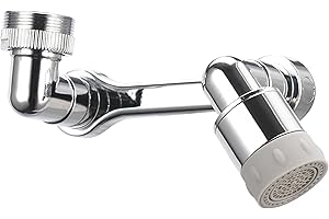 Aviano Hardware IDB 1080 Degree Multifunctional Rotatable Faucet Aerator - Universal Swivel Faucet Extender - Durable Splash Proof - For Kitchen and Bathroom Sink