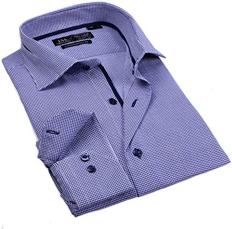 LVs Mens Shirt,Navy/Navy,5X Tall