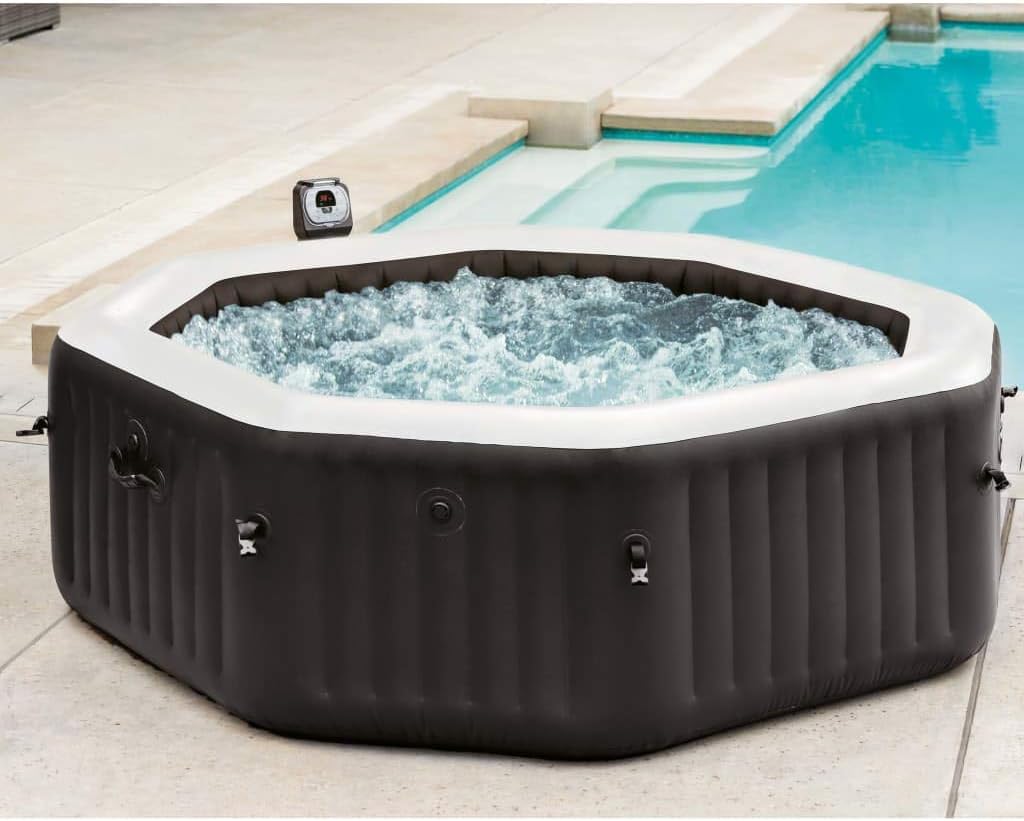Intex Inflatable Hot Tub 28456nl Spa Jet Bubble Deluxe Amazon De Baumarkt