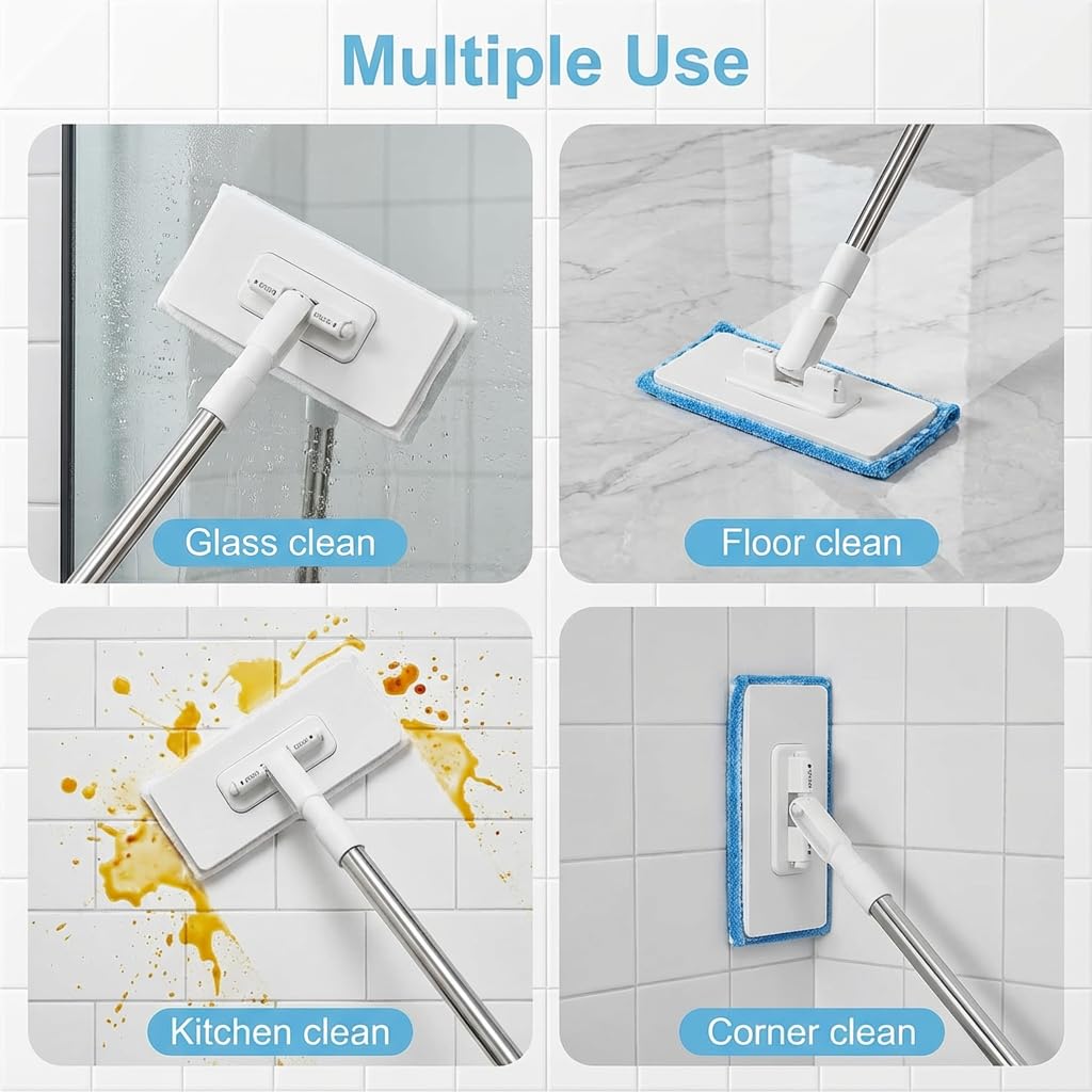 Condition photo showing New/Like New for snap grip mini mop, zero touch cloth changing mop with automatic push pull handle,360 rotating lazy