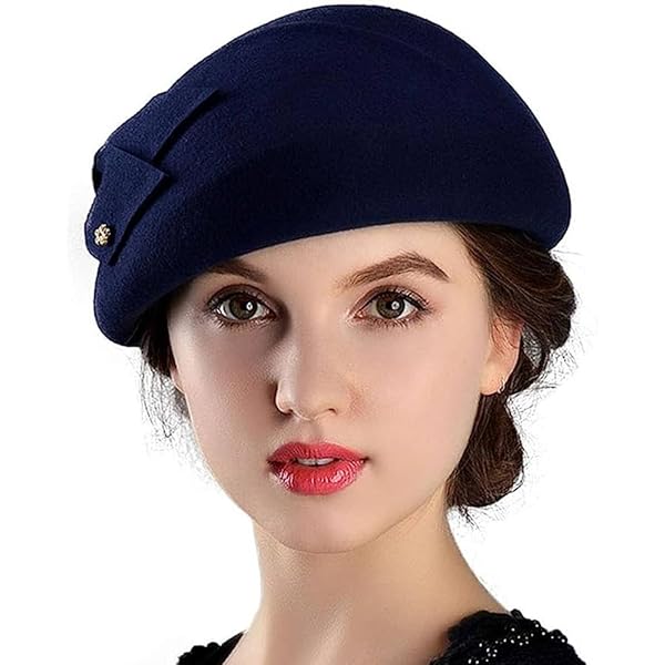 Vintage Wool Felt French Beret Fascinator Pillbox Hats  display picture 3