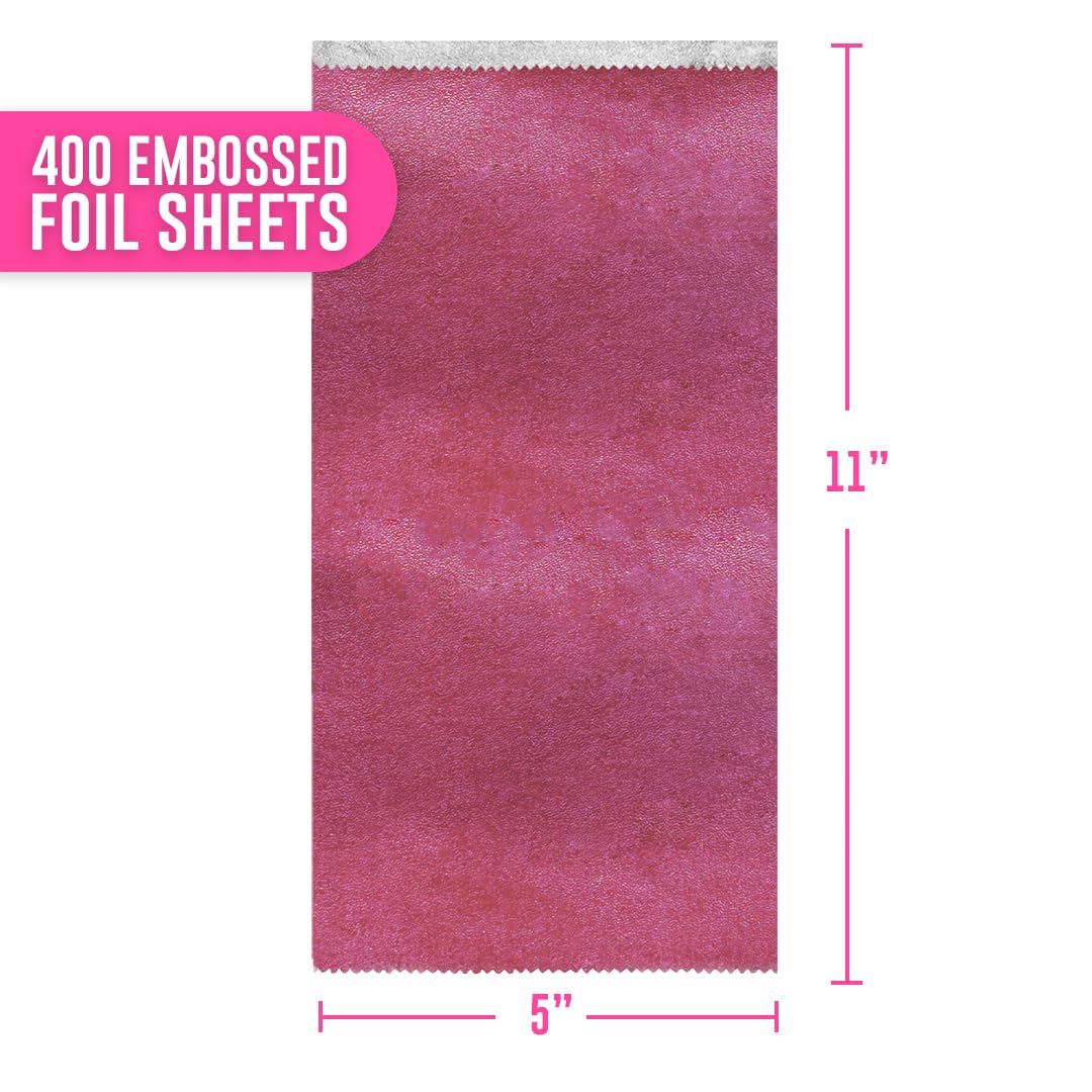 Colortrak Smooch Pop-up Foil W/Dispenser (400 Count), Pre-cut Sheets, Non-Slip Embossed Texture, 5