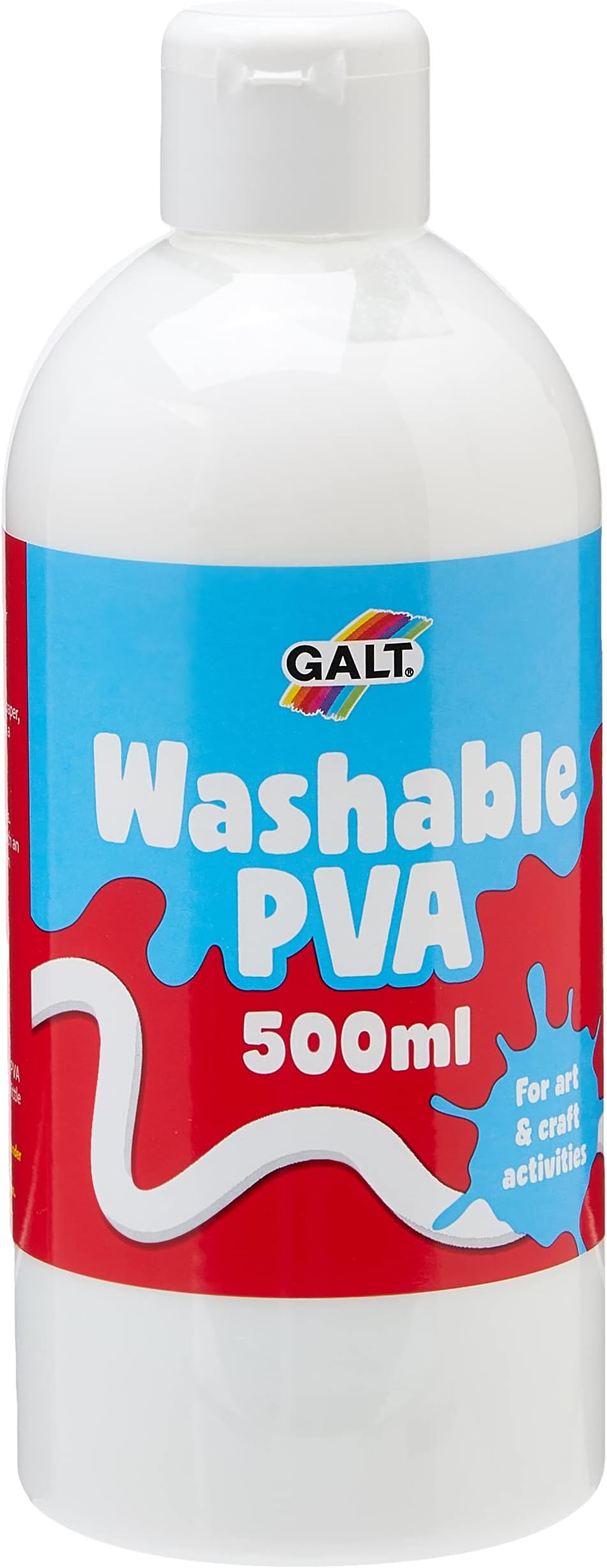 Galt Washable PVA Glue 500ml Clear for Crafting Slime Kids 3+