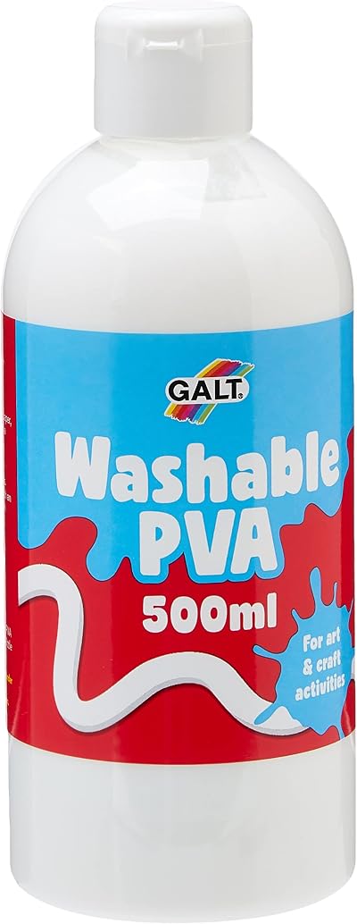 Galt Washable PVA Glue 500ml Clear for Crafting Slime Kids 3+
