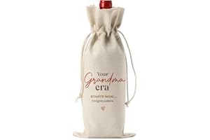 FBCCZEY Funny Grandma Baby Announcement Wine Bag - Pregnancy Gift, Grandma Era Starts Now