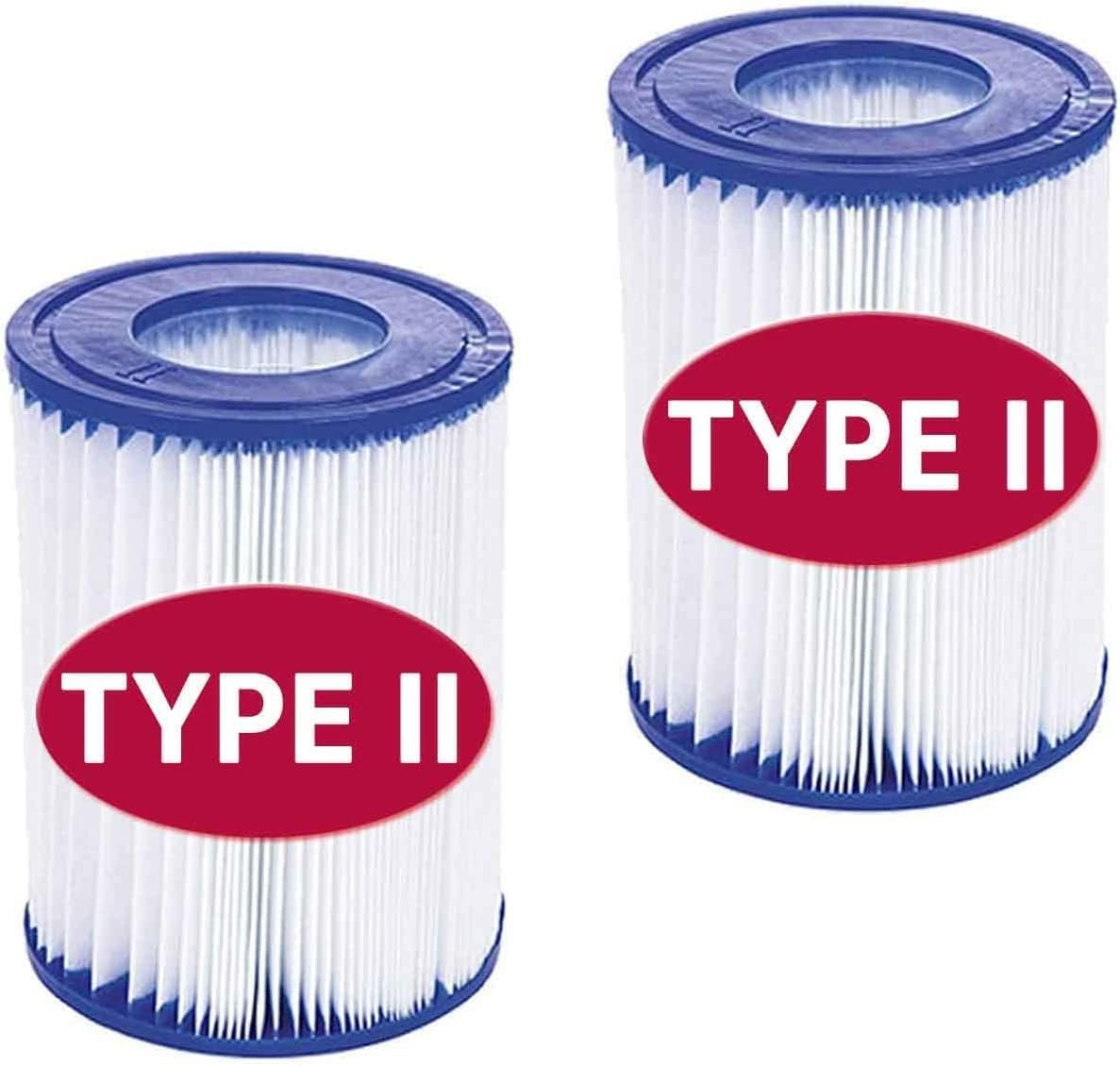WuYan 2 Pack Swimming Pool Filter Compatible with Best-way Cartridge II, Replacement Hot Tubs Filter Compatible with Lay Z Spa Filter Pump