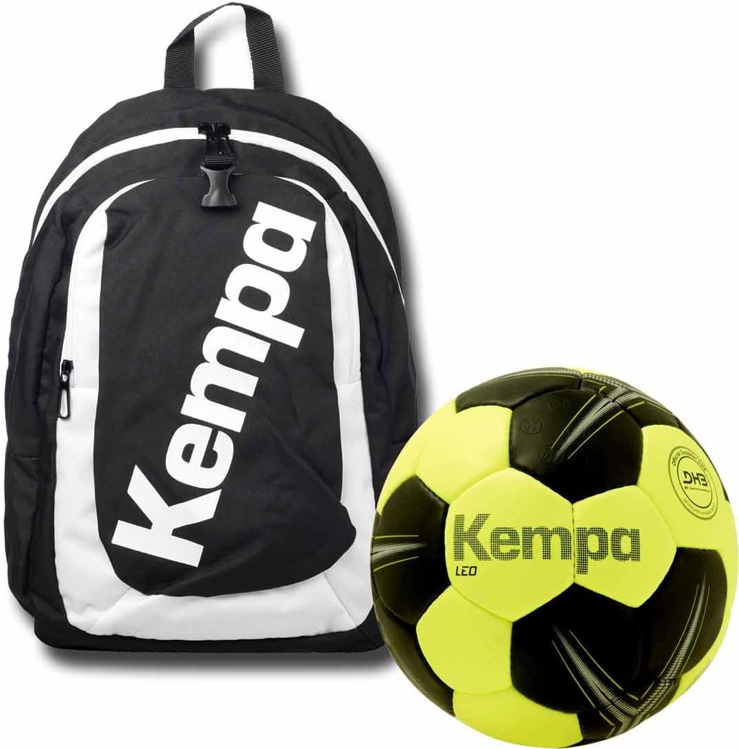 Kempa Mochila Negro Incluye Red de fútbol para niños con de ...