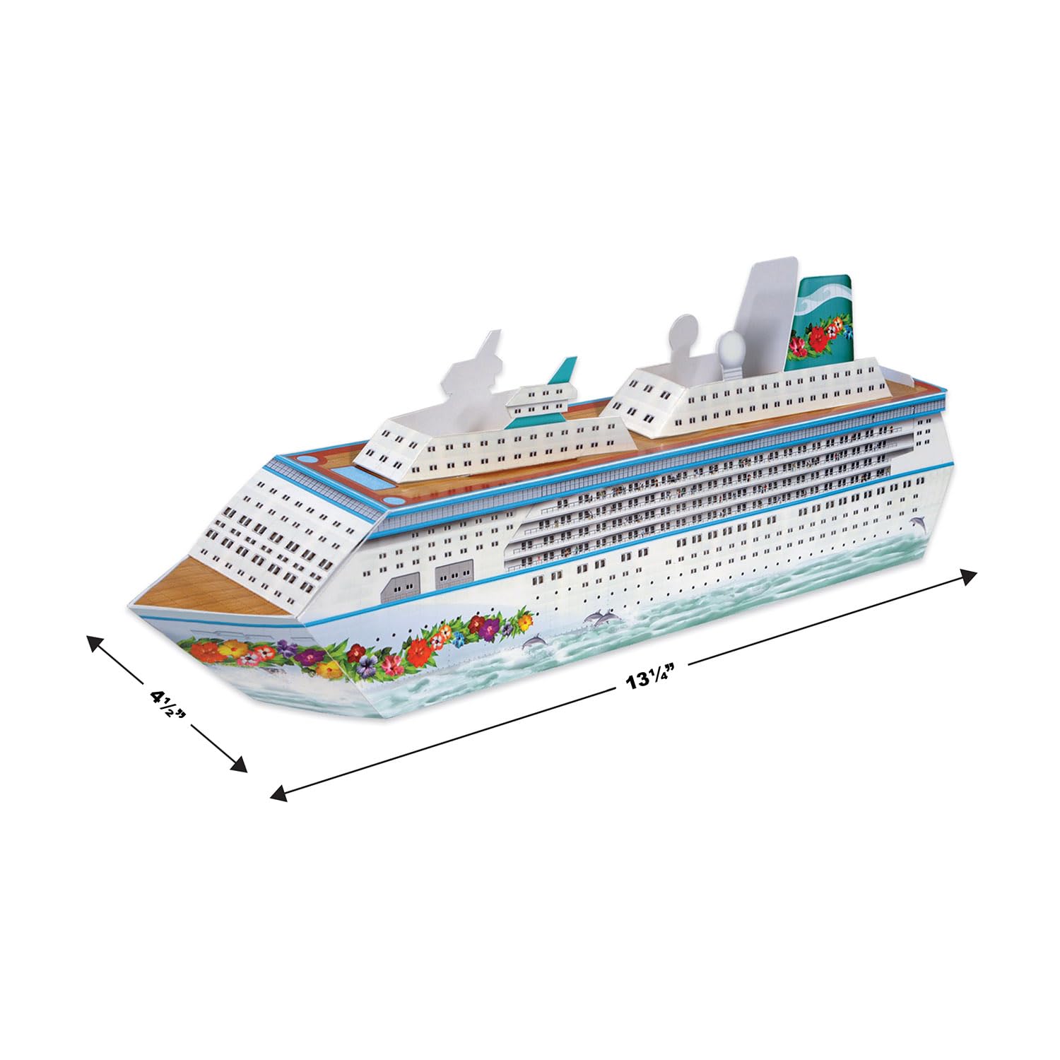 Beistle 2 Piece Three Dimensional Fillable Cruise Ship Table Centerpieces, 13.25